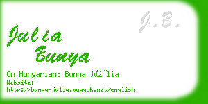 julia bunya business card